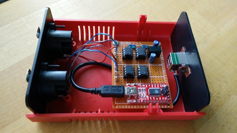 The final board in its enclosure (one DC-DC converter is still missing)
