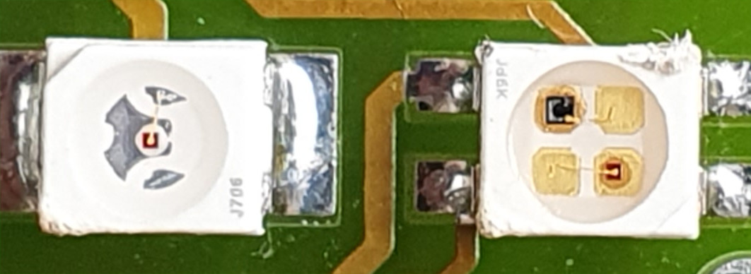Optical PC interface next to normal indicator LED