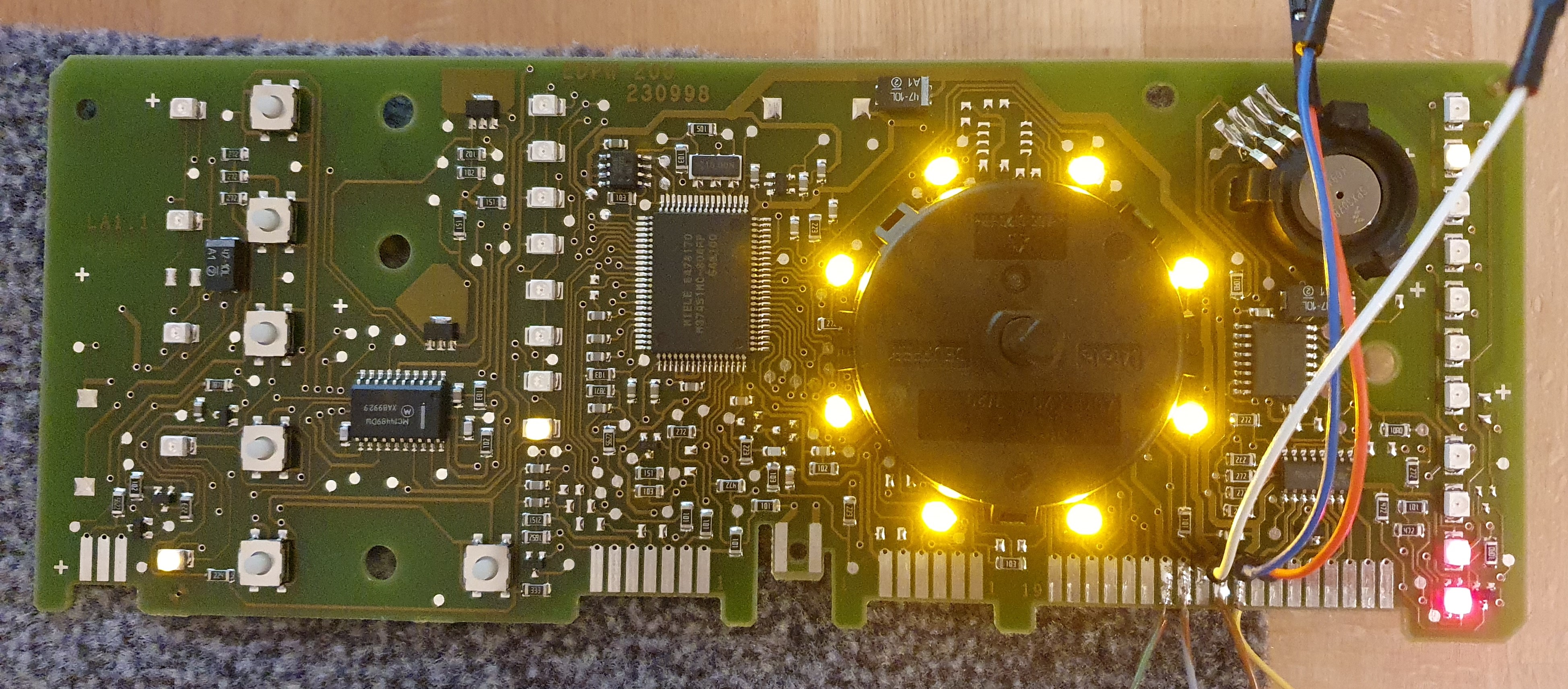 Working EDPW 206 board (with blinking red LEDs)